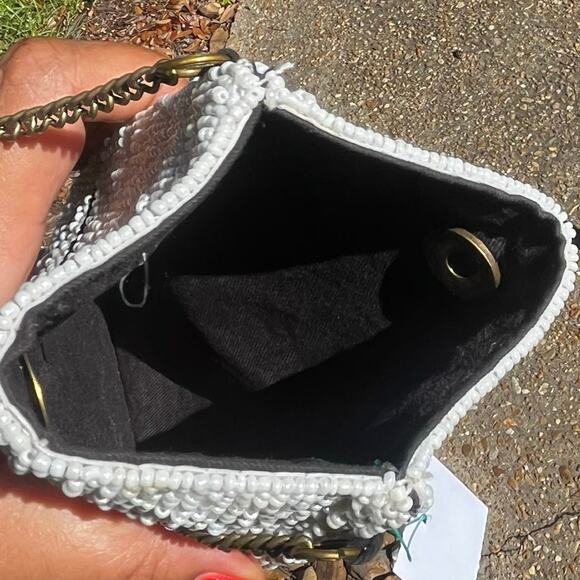 Evil Eye Beaded Purse Bag Crossbody Boho Festival - Picture 4 of 4